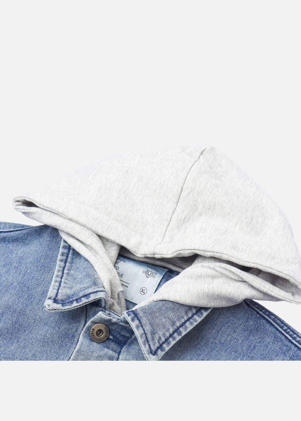 Áo Khoác Jean Nón Hoodie The Original M057 Xanh Dương Nhạt - YaMe.vn