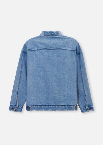 Áo Khoác Jeans Wash Rách The Original M069 Xanh Dương - YaMe.vn