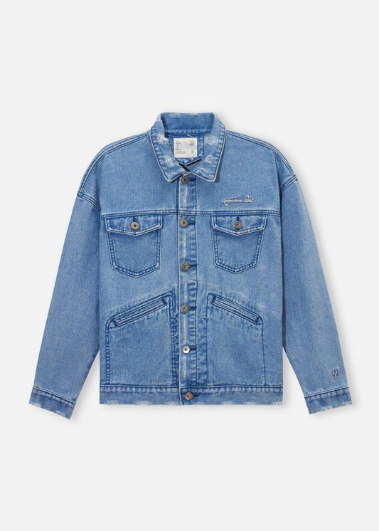 Áo Khoác Jeans Wash Rách The Original M069 Xanh Dương - YaMe.vn