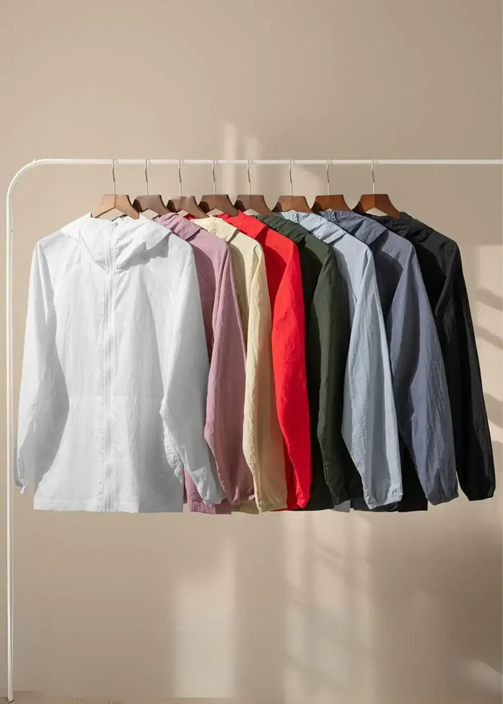 Áo Khoác Gió Trượt Nước Mỏng Nhẹ Nhiều Màu Non Branded 04 Xám Nhạt - YaMe.vn