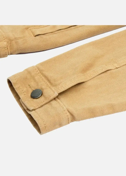 Áo Khoác Jean Nhuộm Hoạt Tính Bền Màu Multi-Color Jean 73 Nâu Nhạt - YaMe.vn