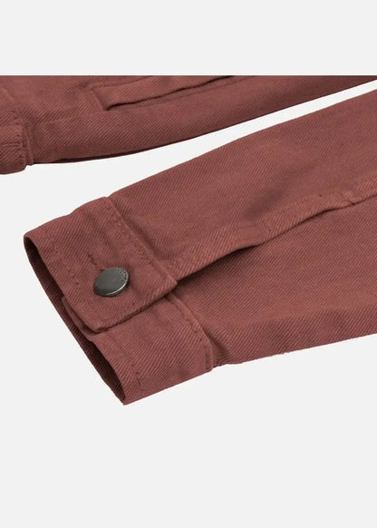Áo Khoác Jean Nhuộm Hoạt Tính Bền Màu Multi-Color Jean 73 Nâu - YaMe.vn