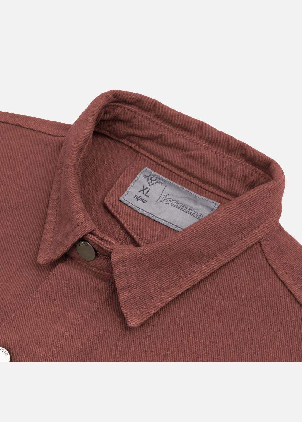 Áo Khoác Jean Nhuộm Hoạt Tính Bền Màu Multi-Color Jean 73 Nâu - YaMe.vn