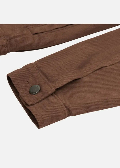 Áo Khoác Jean Nhuộm Hoạt Tính Bền Màu Multi-Color Jean 73 Nâu Đậm - YaMe.vn