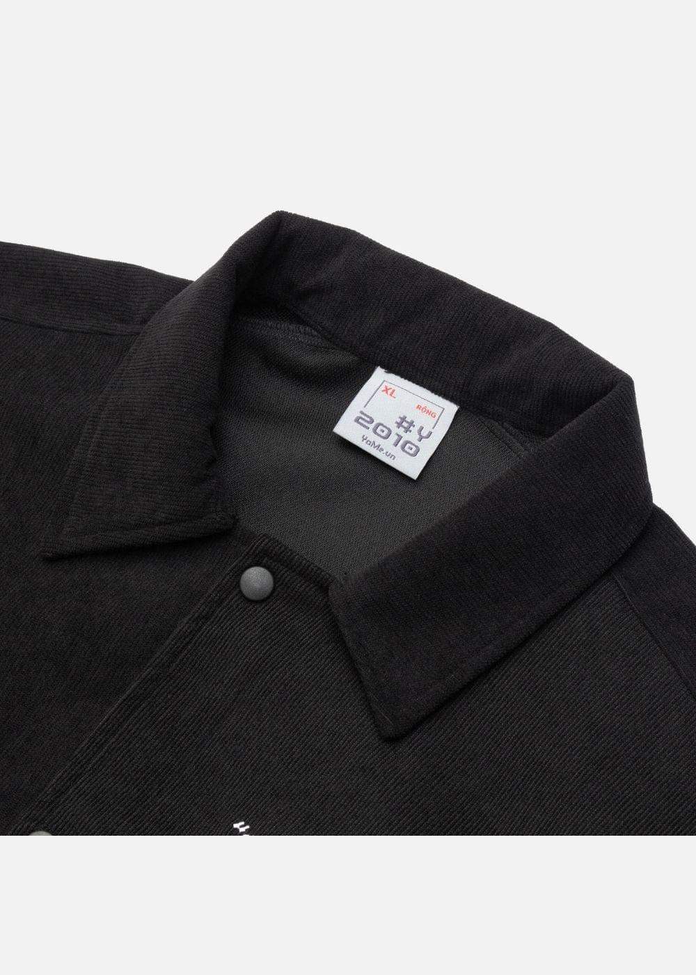Áo Khoác Kaki Corduroy Ít Nhăn Seventy Seven 37 Đen - YaMe.vn