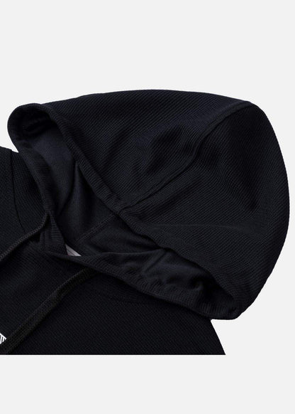 Áo Khoác Hoodie Waffle Thoáng Khí Seventy Seven 39 Đen - YaMe.vn