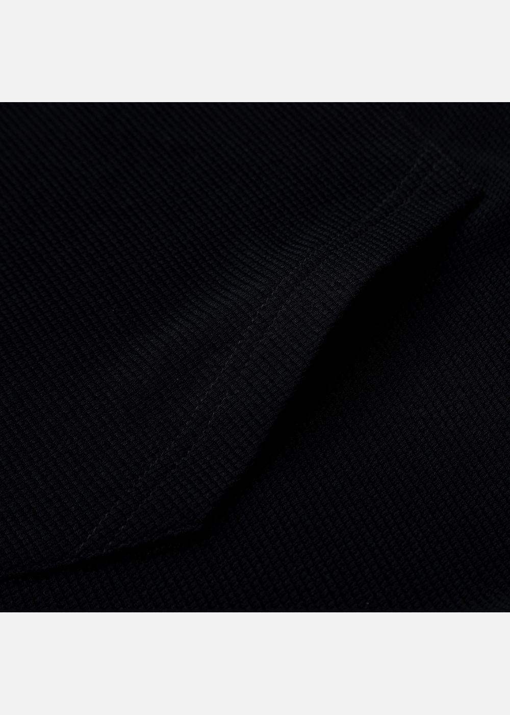 Áo Khoác Hoodie Waffle Thoáng Khí Seventy Seven 39 Đen - YaMe.vn