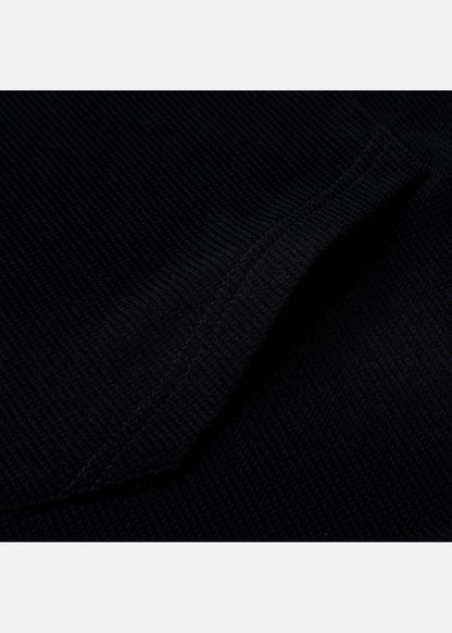 Áo Khoác Hoodie Waffle Thoáng Khí Seventy Seven 39 Đen - YaMe.vn