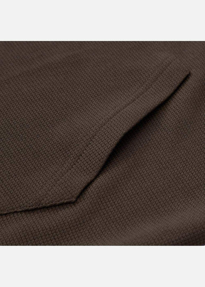 Áo Khoác Hoodie Waffle Thoáng Khí Seventy Seven 39 Nâu Đậm - YaMe.vn