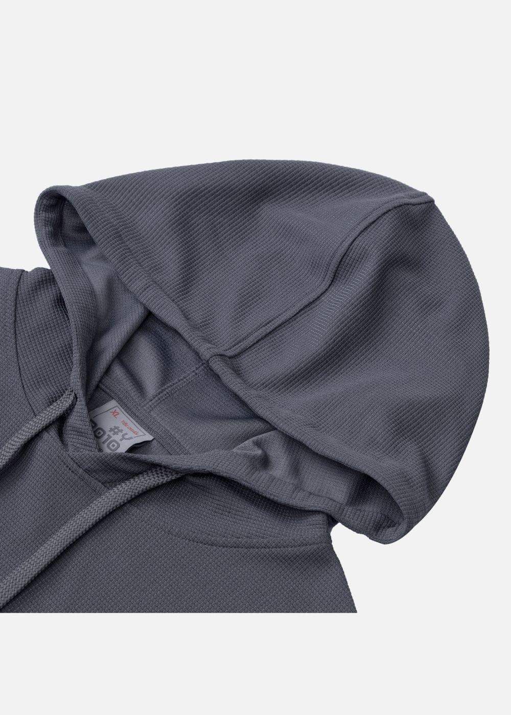 Áo Khoác Hoodie Waffle Thoáng Khí Seventy Seven 39 Xám - YaMe.vn