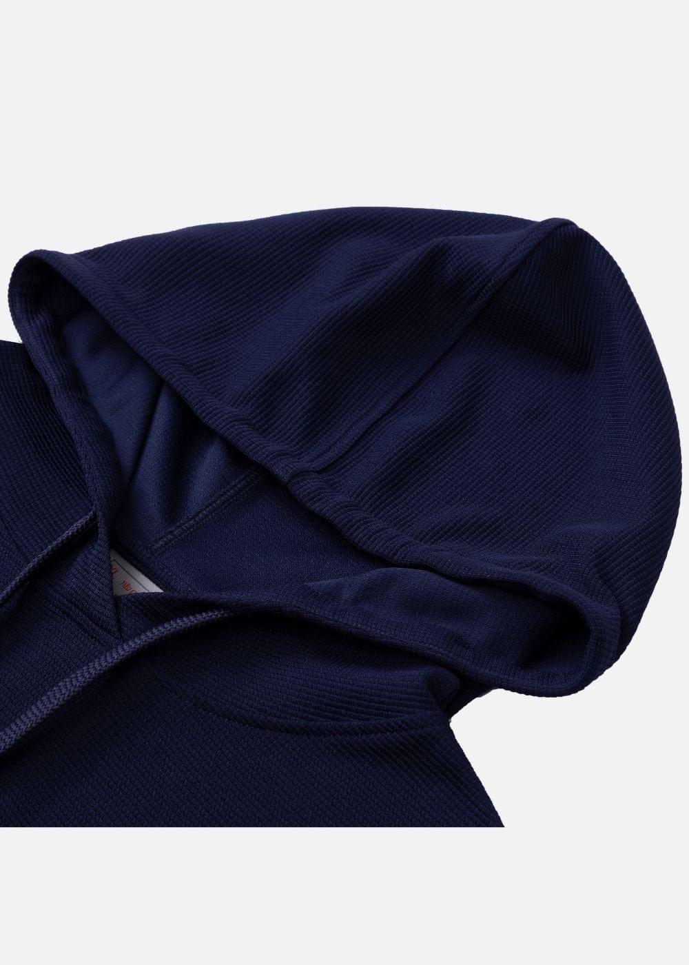 Áo Khoác Hoodie Waffle Thoáng Khí Seventy Seven 39 Xanh Dương Đậm - YaMe.vn