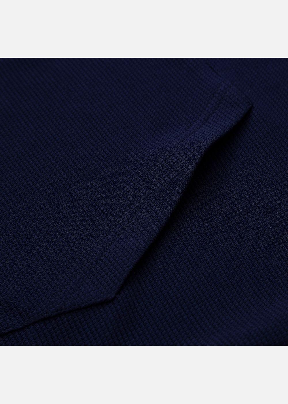 Áo Khoác Hoodie Waffle Thoáng Khí Seventy Seven 39 Xanh Dương Đậm - YaMe.vn