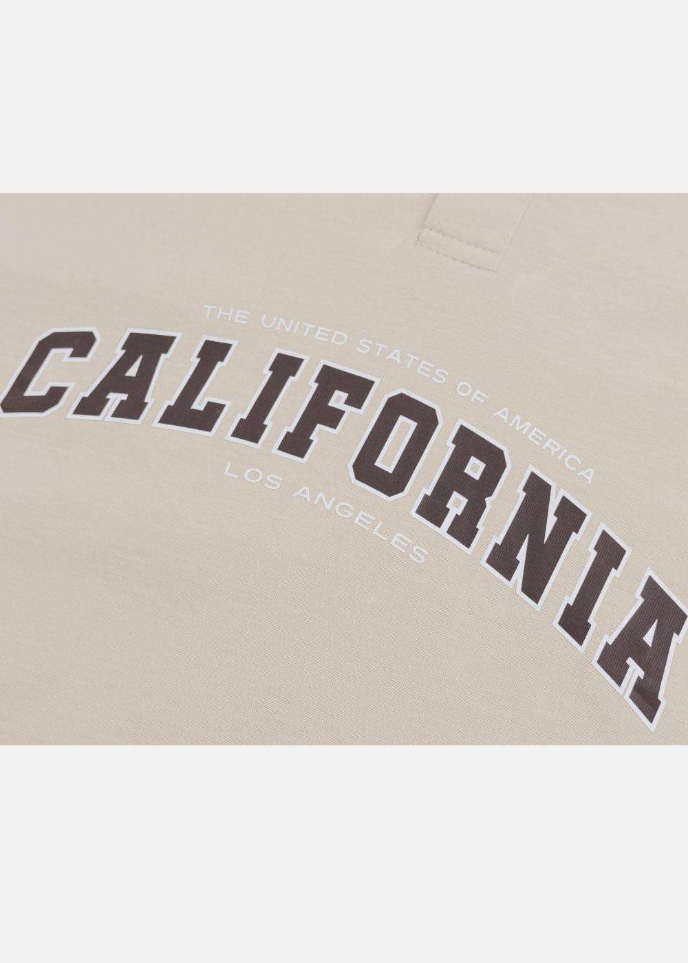Áo thun nam in chữ California Los Angeles, thiết kế thời trang, chất liệu mềm mại, tôn dáng