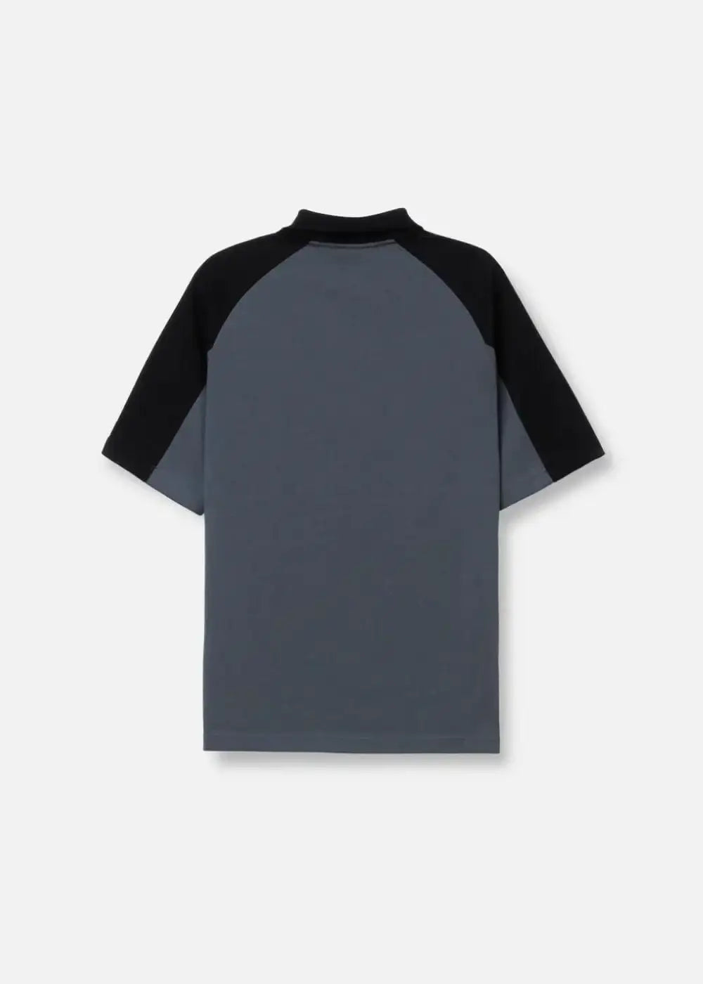 Áo polo nam tay raglan màu xám đen, thiết kế hiện đại, mặc bền, tôn dáng nam tính