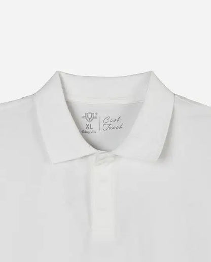 Áo polo nam trắng cổ bẻ, chất liệu Cool Touch, size XL, thiết kế tinh tế tôn dáng