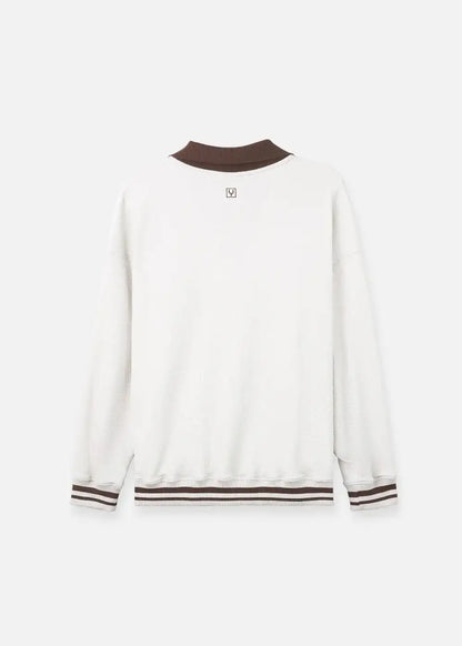 Áo Polo Sweater Cổ Chữ V No Style M38 Be - YaMe.vn