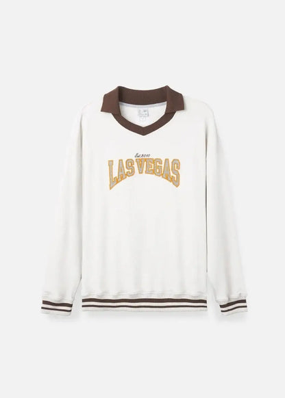 Áo Polo Sweater Cổ Chữ V No Style M38 Be - YaMe.vn