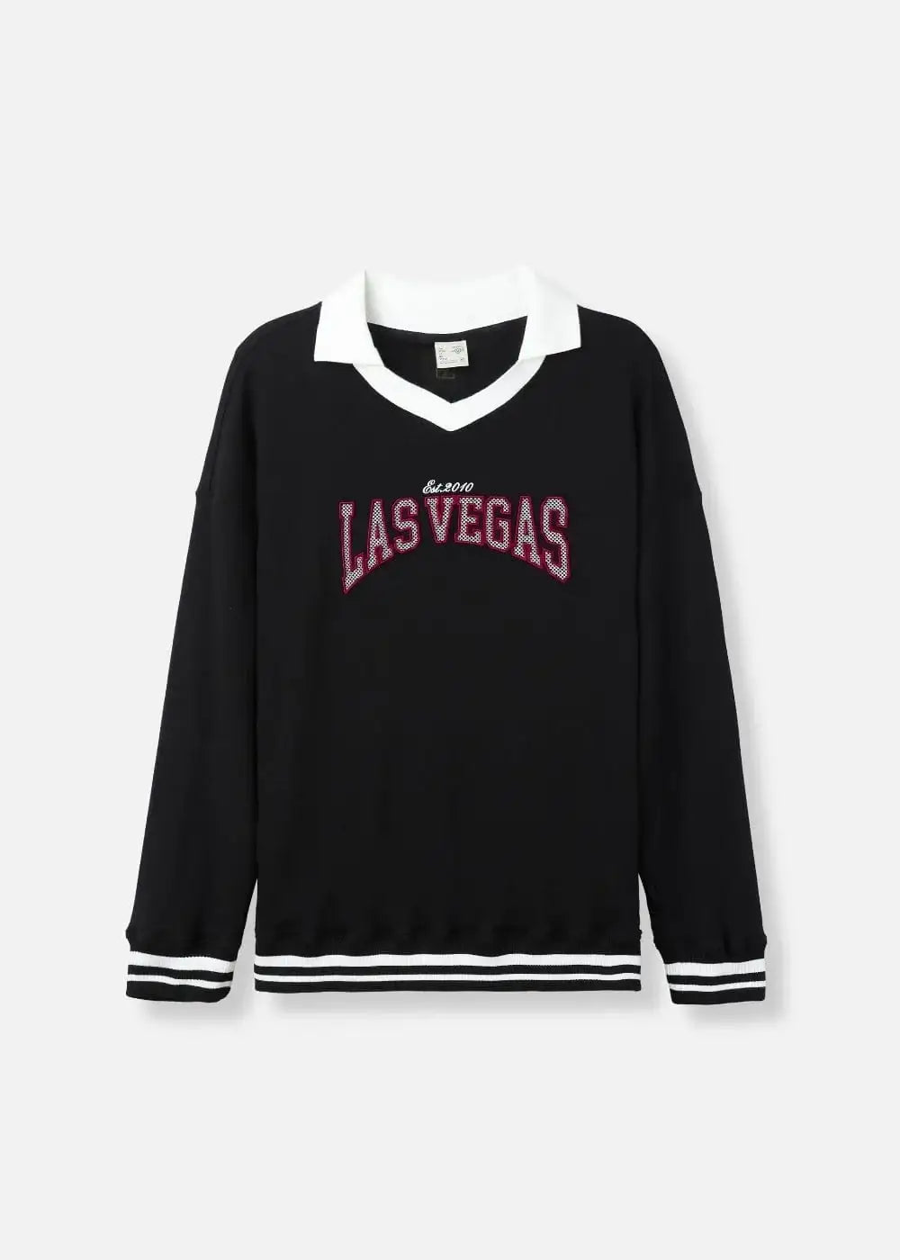 Áo Polo Sweater Cổ Chữ V No Style M38 Đen - YaMe.vn