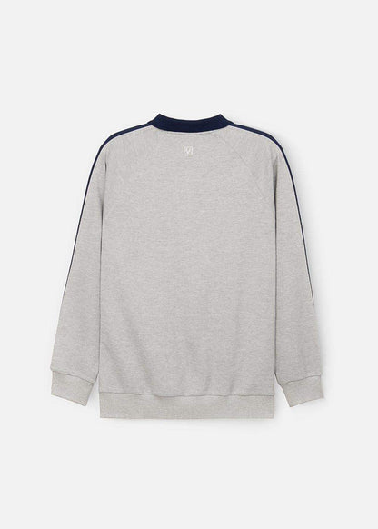 Áo Polo Sweater Cổ Khóa Kéo No Style M38 Xám - YaMe.vn