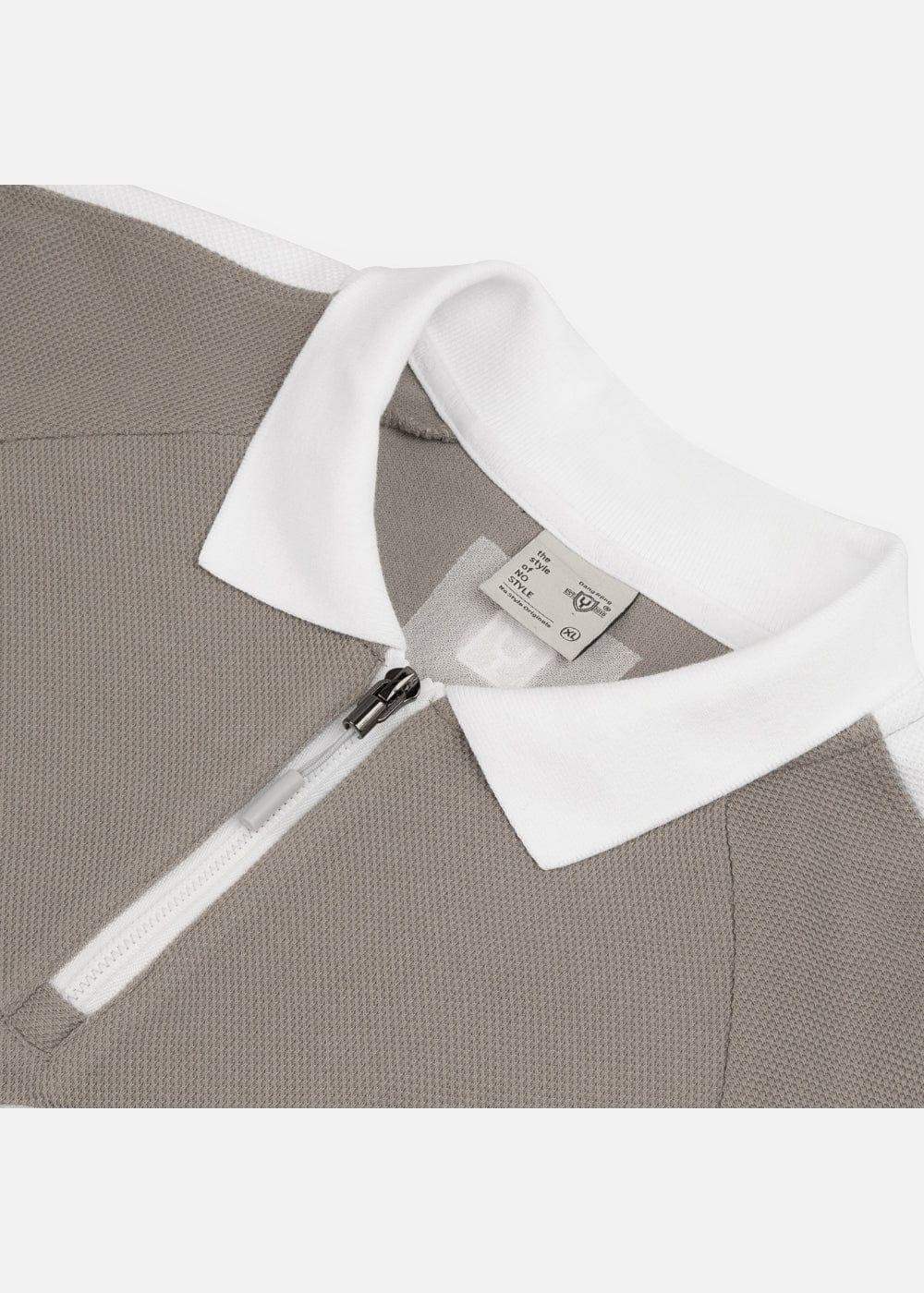 Áo Polo Sweater Cổ Khóa Kéo No Style M38 Xám Đậm - YaMe.vn