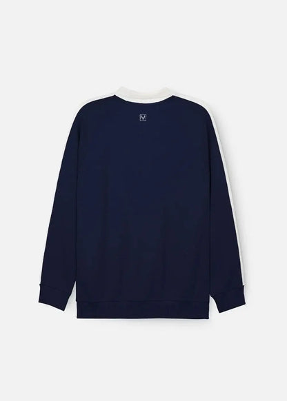 Áo Polo Sweater Cổ Khóa Kéo No Style M38 Xanh Dương Đậm - YaMe.vn