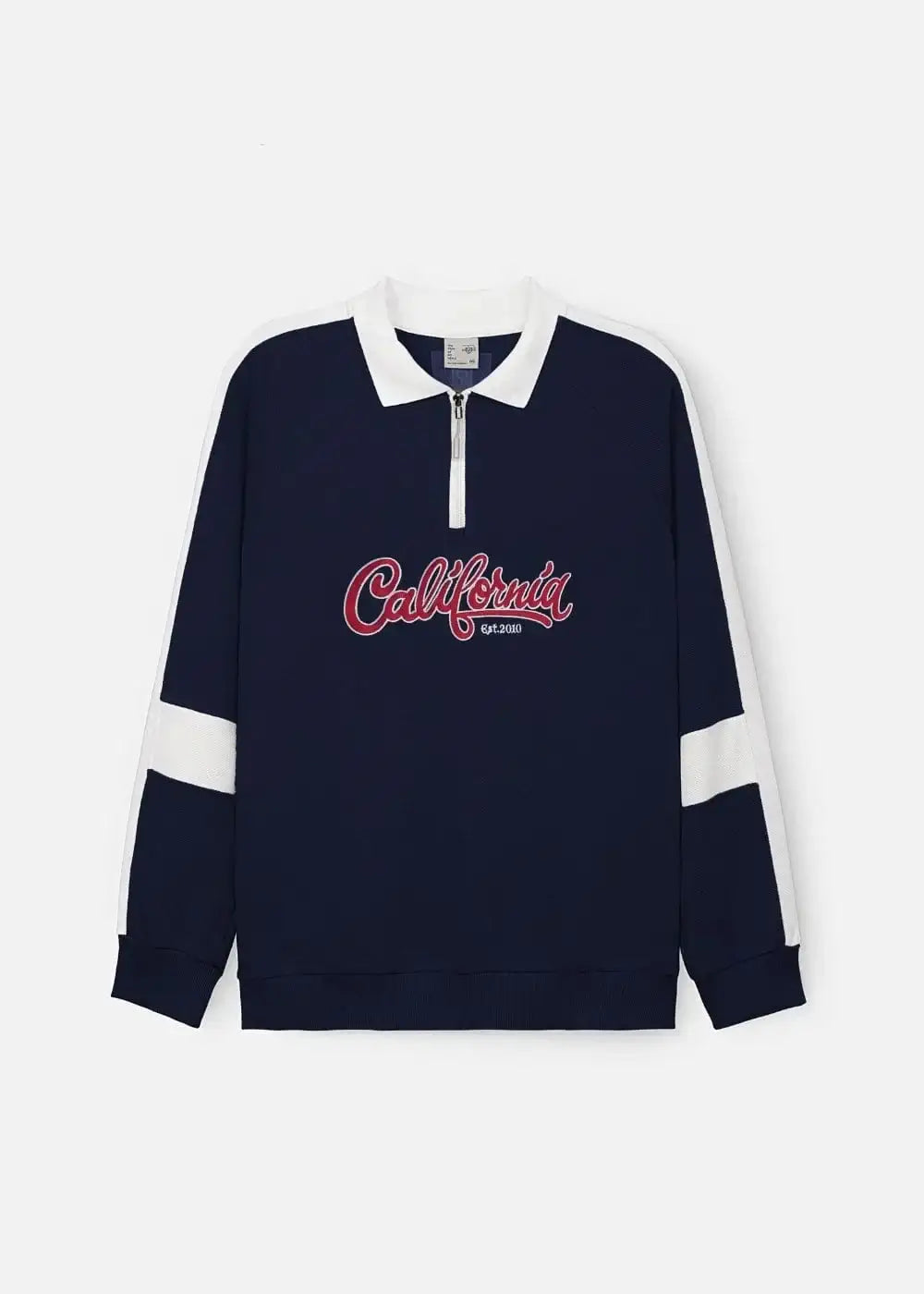 Áo Polo Sweater Cổ Khóa Kéo No Style M38 Xanh Dương Đậm - YaMe.vn