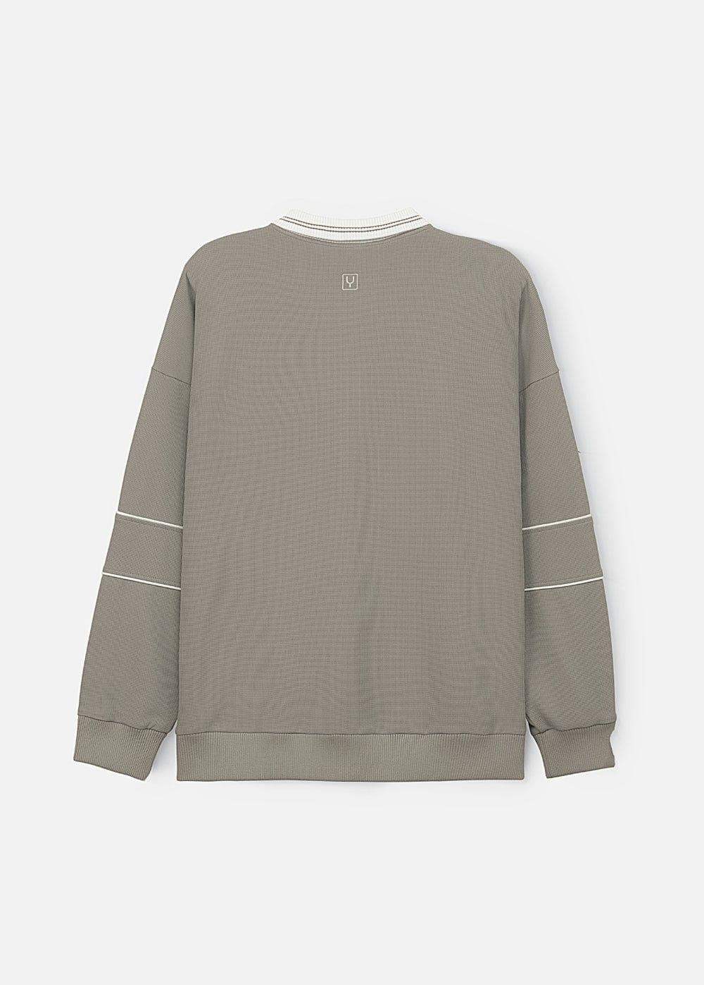 Áo Polo Sweater Cổ Khóa Kéo No Style M41 Xám - YaMe.vn