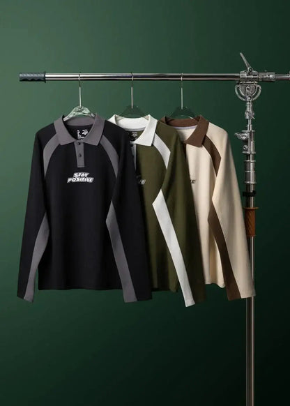 Áo Polo Sweater Cotton Phối Màu No Style M35 Be Nâu - YaMe.vn