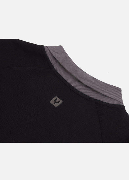 Áo Polo Sweater Cotton Phối Màu No Style M35 Đen Xám - YaMe.vn
