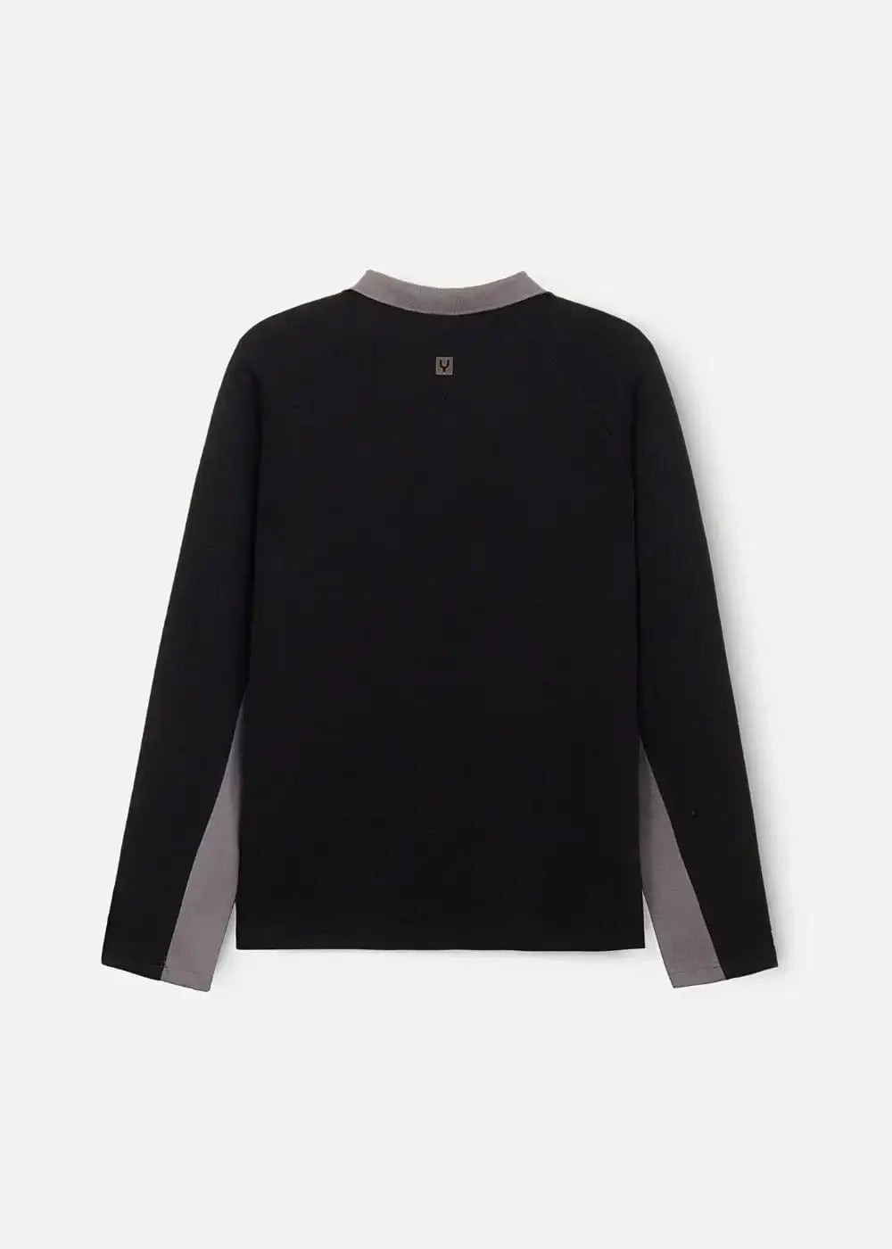 Áo Polo Sweater Cotton Phối Màu No Style M35 Đen Xám - YaMe.vn