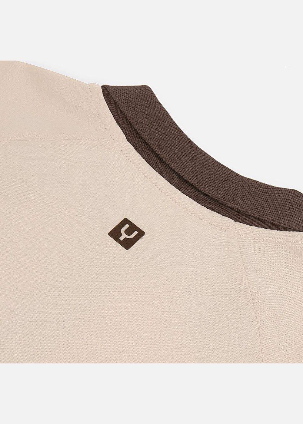 Áo Polo Sweater Cotton Phối Màu No Style M35 Be Nâu - YaMe.vn