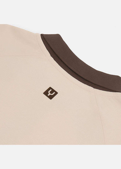 Áo Polo Sweater Cotton Phối Màu No Style M35 Be Nâu - YaMe.vn
