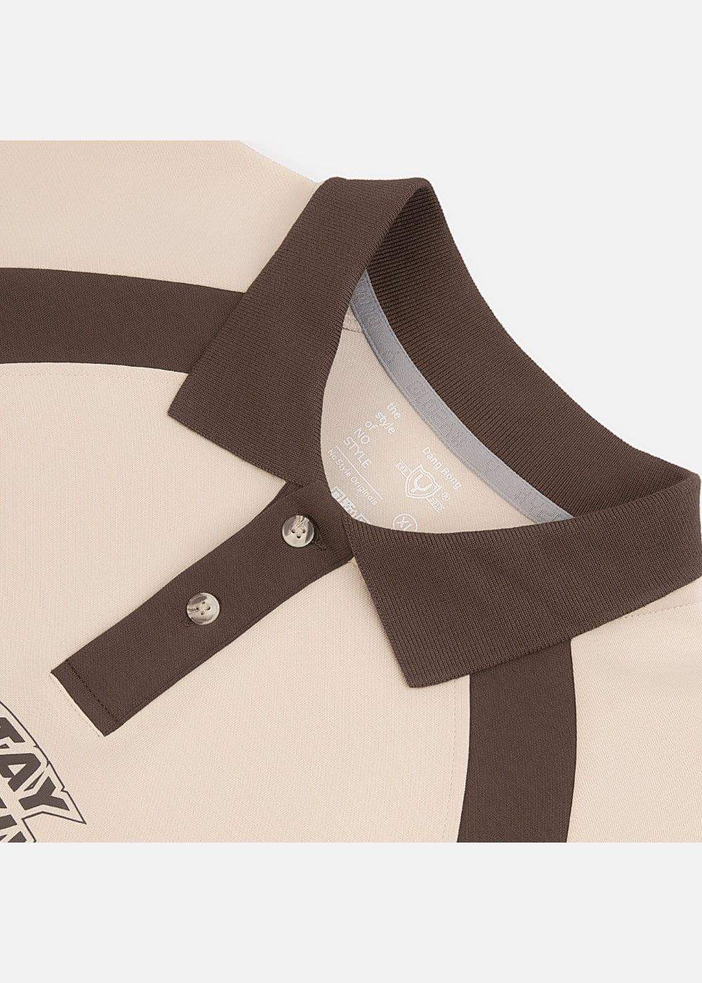 Áo Polo Sweater Cotton Phối Màu No Style M35 Be Nâu - YaMe.vn