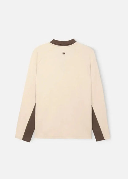 Áo Polo Sweater Cotton Phối Màu No Style M35 Be Nâu - YaMe.vn