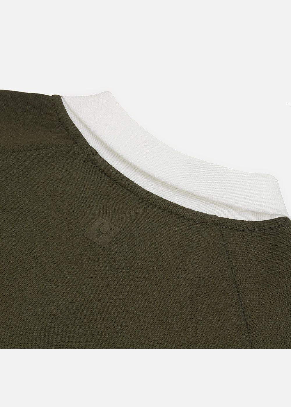 Áo Polo Sweater Cotton Phối Màu No Style M35 Xanh Lá Đậm - YaMe.vn