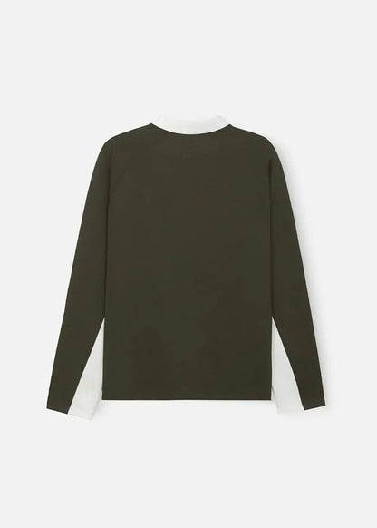 Áo Polo Sweater Cotton Phối Màu No Style M35 Xanh Lá Đậm - YaMe.vn