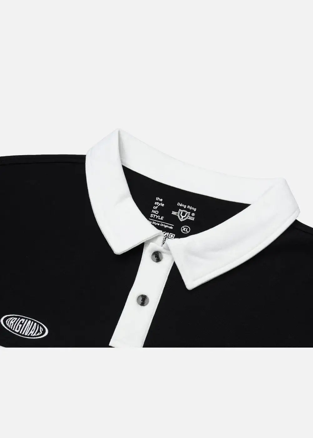 Áo Polo Sweater Cotton Phối Màu No Style M36 Đen Trắng - YaMe.vn
