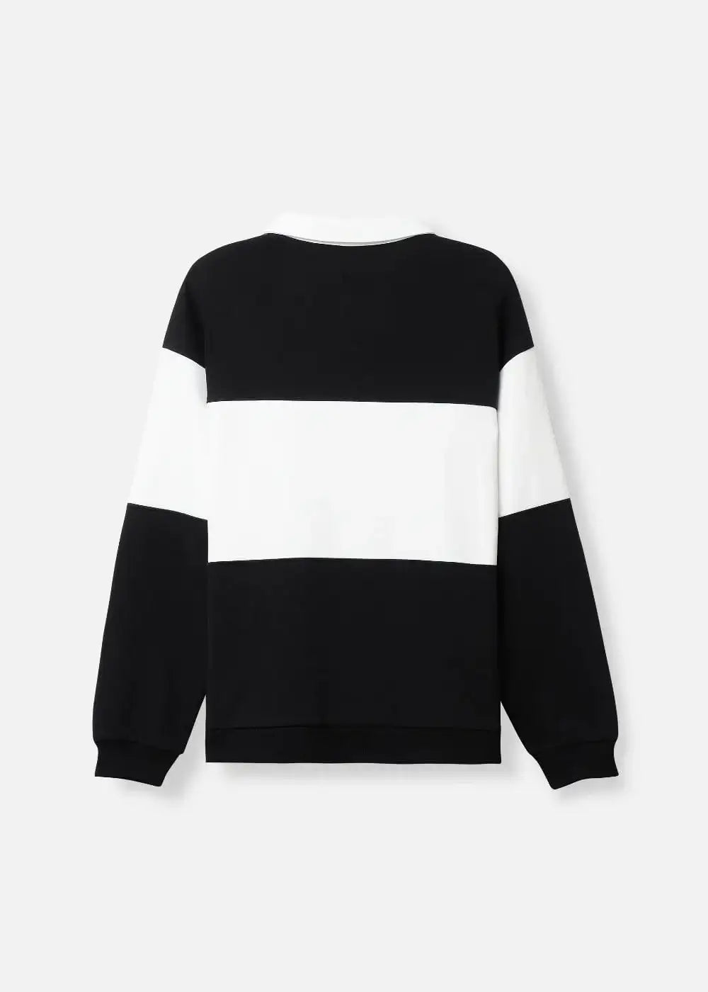 Áo Polo Sweater Cotton Phối Màu No Style M36 Đen Trắng - YaMe.vn