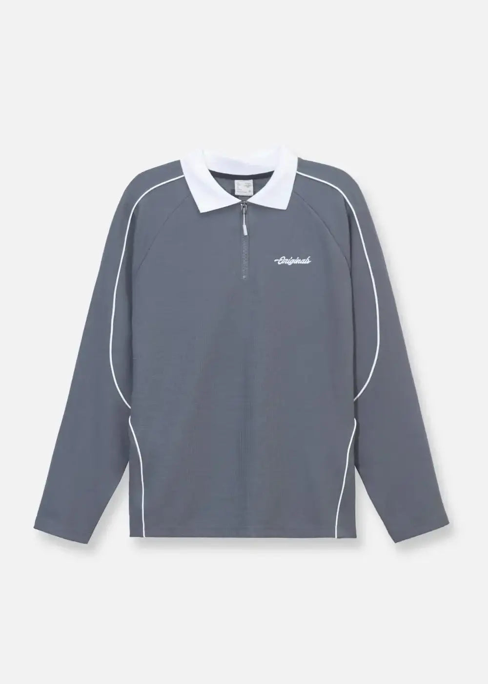 Áo Polo Tay Dài Vải Cotna Thoáng Khí No Style M39 Xám Đậm - YaMe.vn