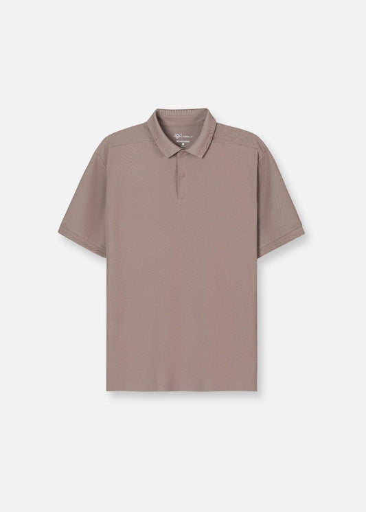 Áo Polo Tay Ngắn Vải Pique Khử Mùi The Minimalist 001 Nâu - YaMe.vn