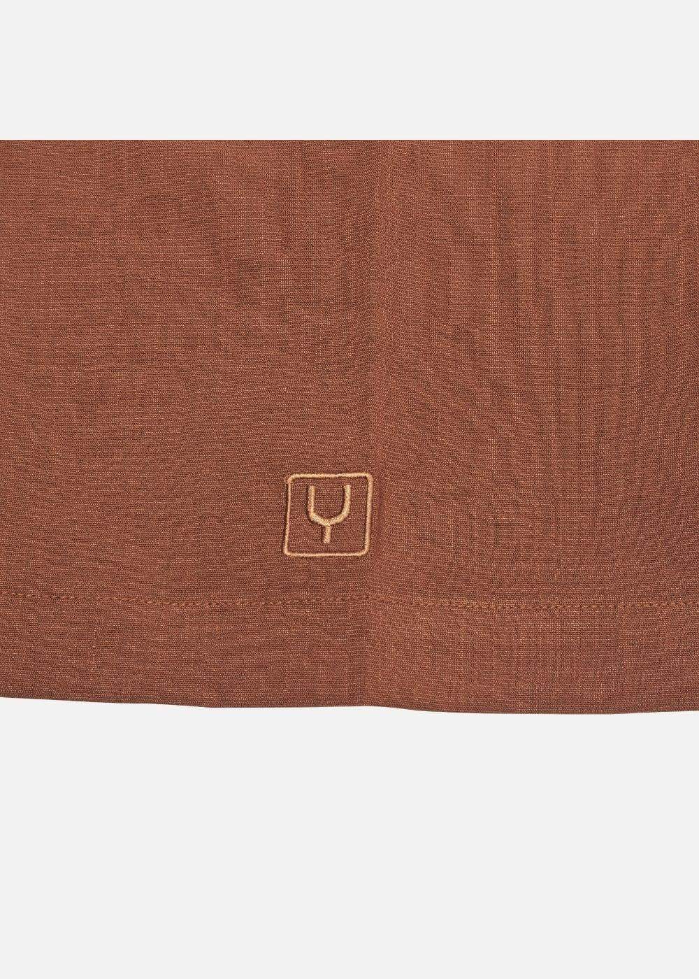 Áo Sơ Mi Hiệu Ứng Linen Ít Nhăn No Style M117 Nâu Đậm - YaMe.vn