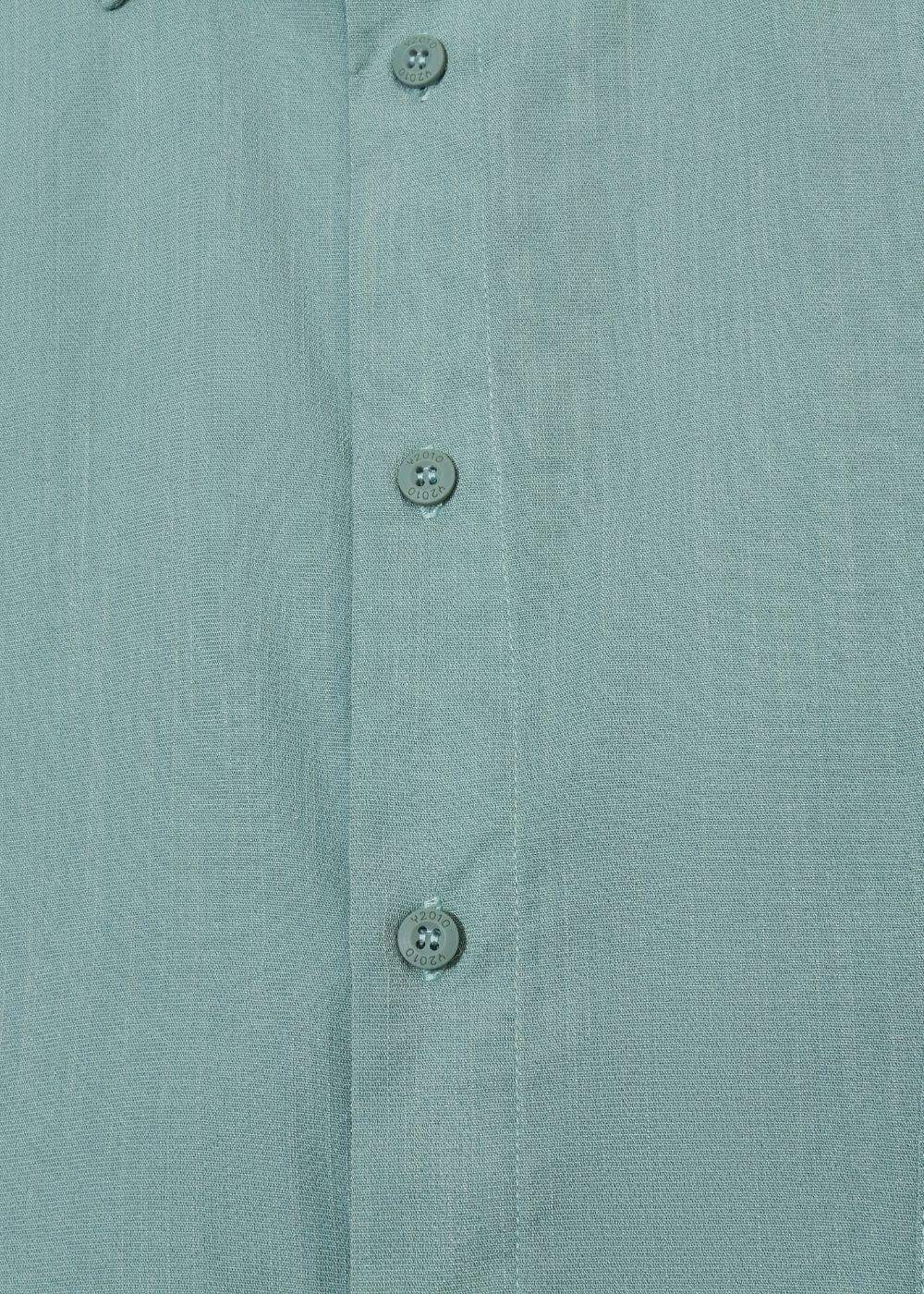 Áo Sơ Mi Hiệu Ứng Linen Ít Nhăn No Style M117 Xanh Ngọc Pastel - YaMe.vn