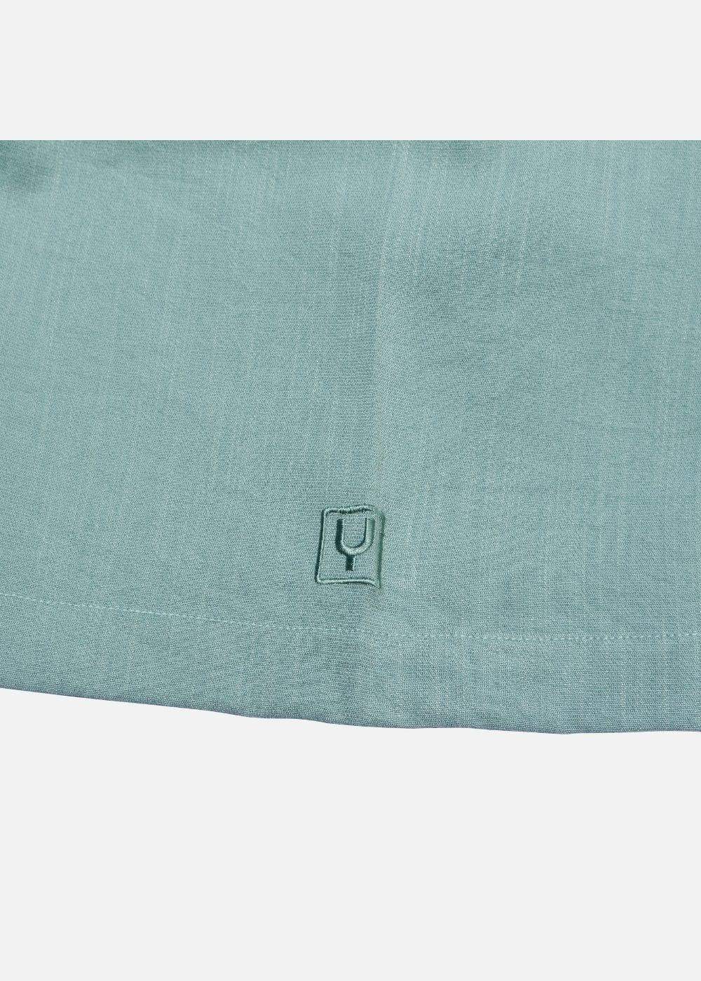 Áo Sơ Mi Hiệu Ứng Linen Ít Nhăn No Style M117 Xanh Ngọc Pastel - YaMe.vn