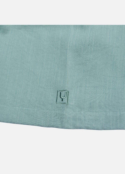 Áo Sơ Mi Hiệu Ứng Linen Ít Nhăn No Style M117 Xanh Ngọc Pastel - YaMe.vn