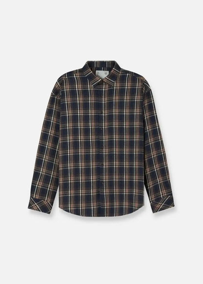 Áo Sơ Mi Caro Tay Dài Mềm Mịn No Style M62 Xanh Dương Nâu - YaMe.vn