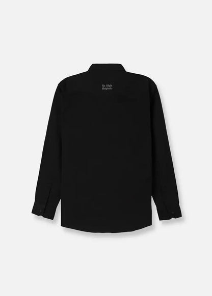 Áo Sơ Mi Tay Dài Kaki Co Giãn No Style M64 Đen - YaMe.vn