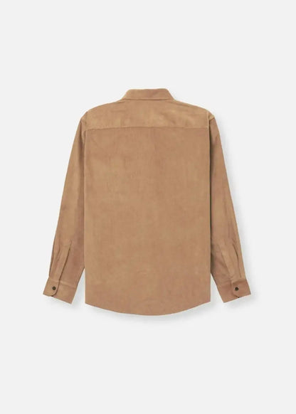 Áo Sơ Mi Tay Dài Vải Corduroy Ít Nhăn No Style M65 Nâu - YaMe.vn