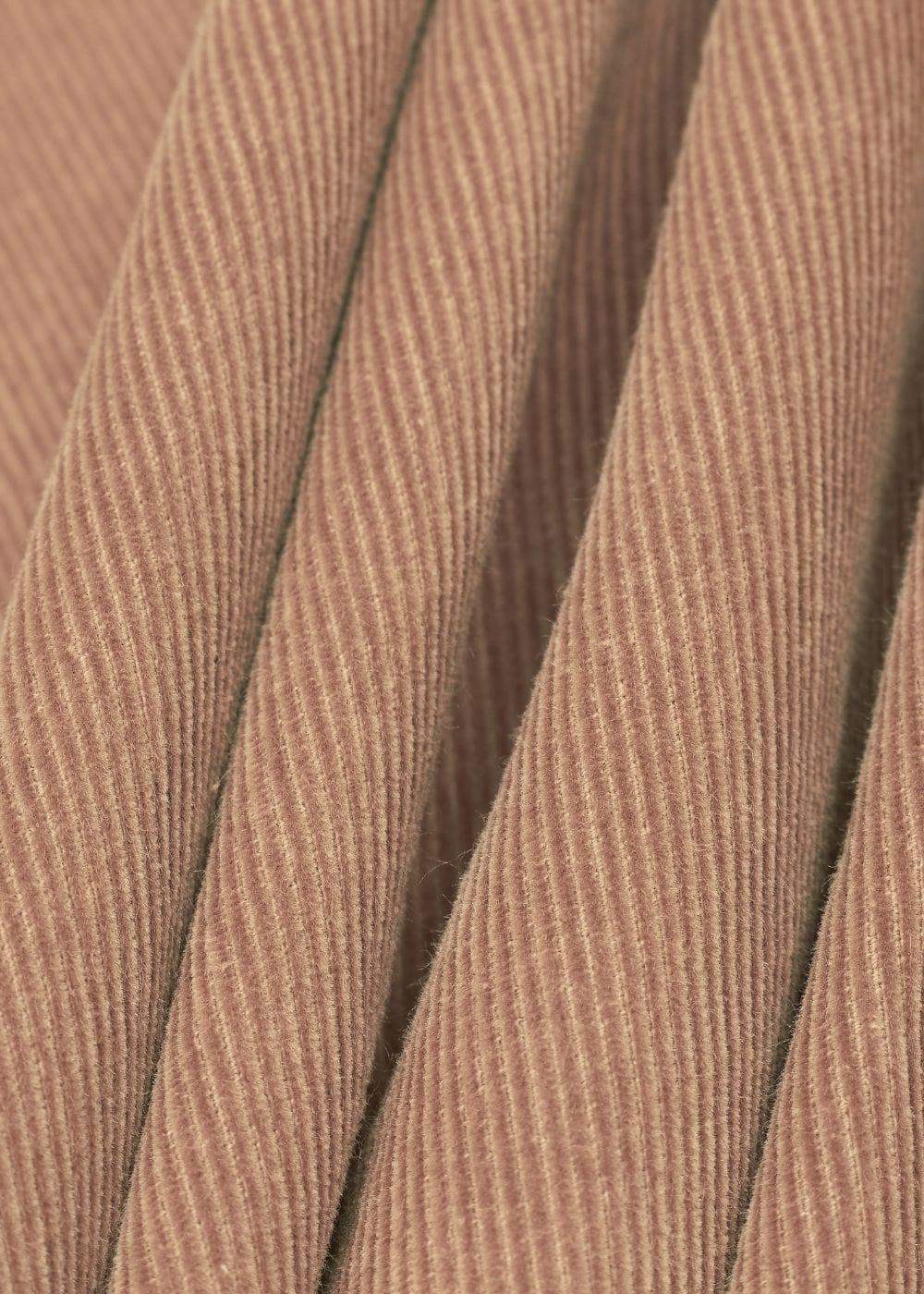 Áo Sơ Mi Tay Dài Vải Corduroy Ít Nhăn No Style M65 Nâu - YaMe.vn