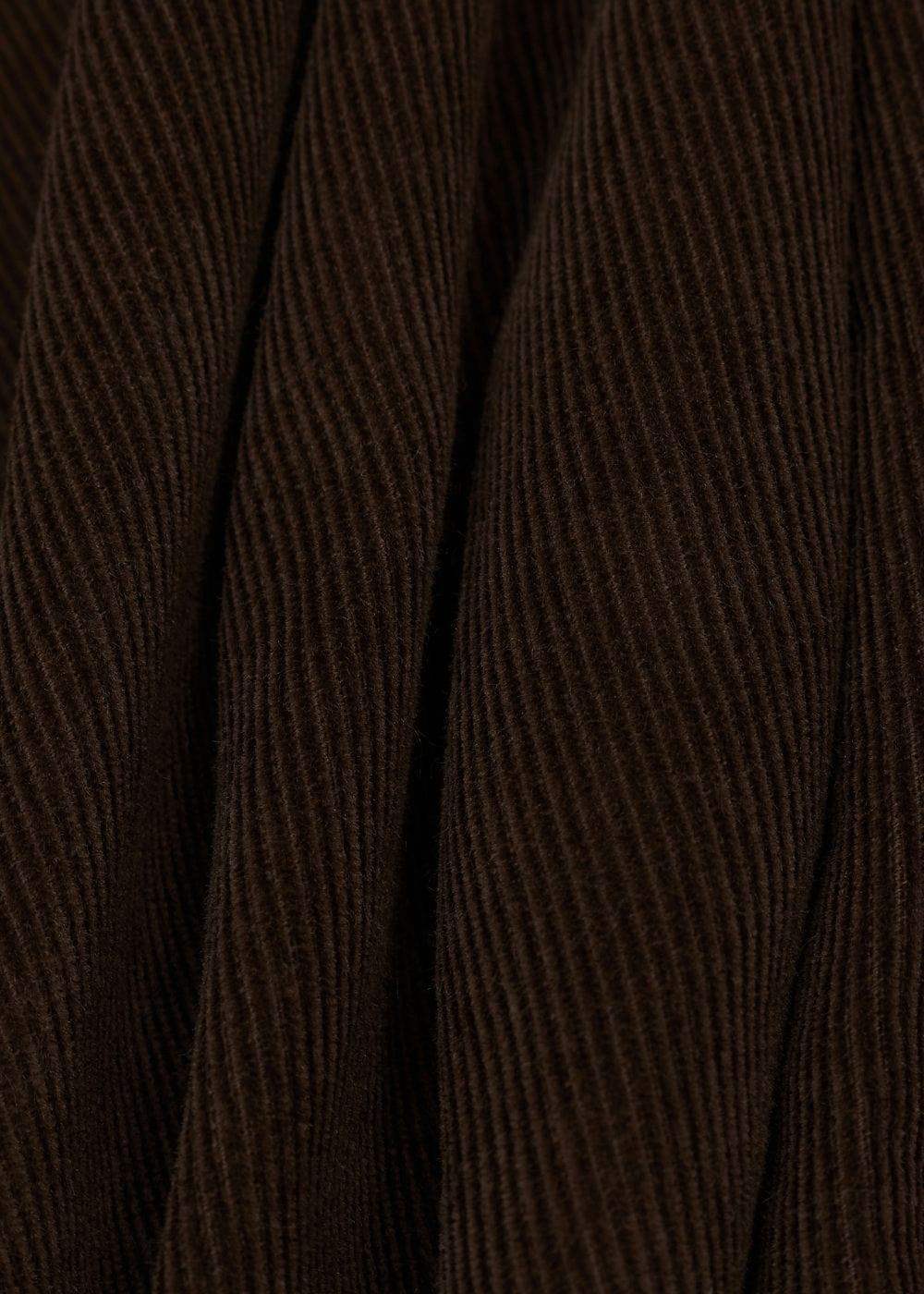 Áo Sơ Mi Tay Dài Vải Corduroy Ít Nhăn No Style M65 Nâu Đậm - YaMe.vn