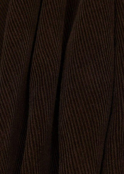 Áo Sơ Mi Tay Dài Vải Corduroy Ít Nhăn No Style M65 Nâu Đậm - YaMe.vn